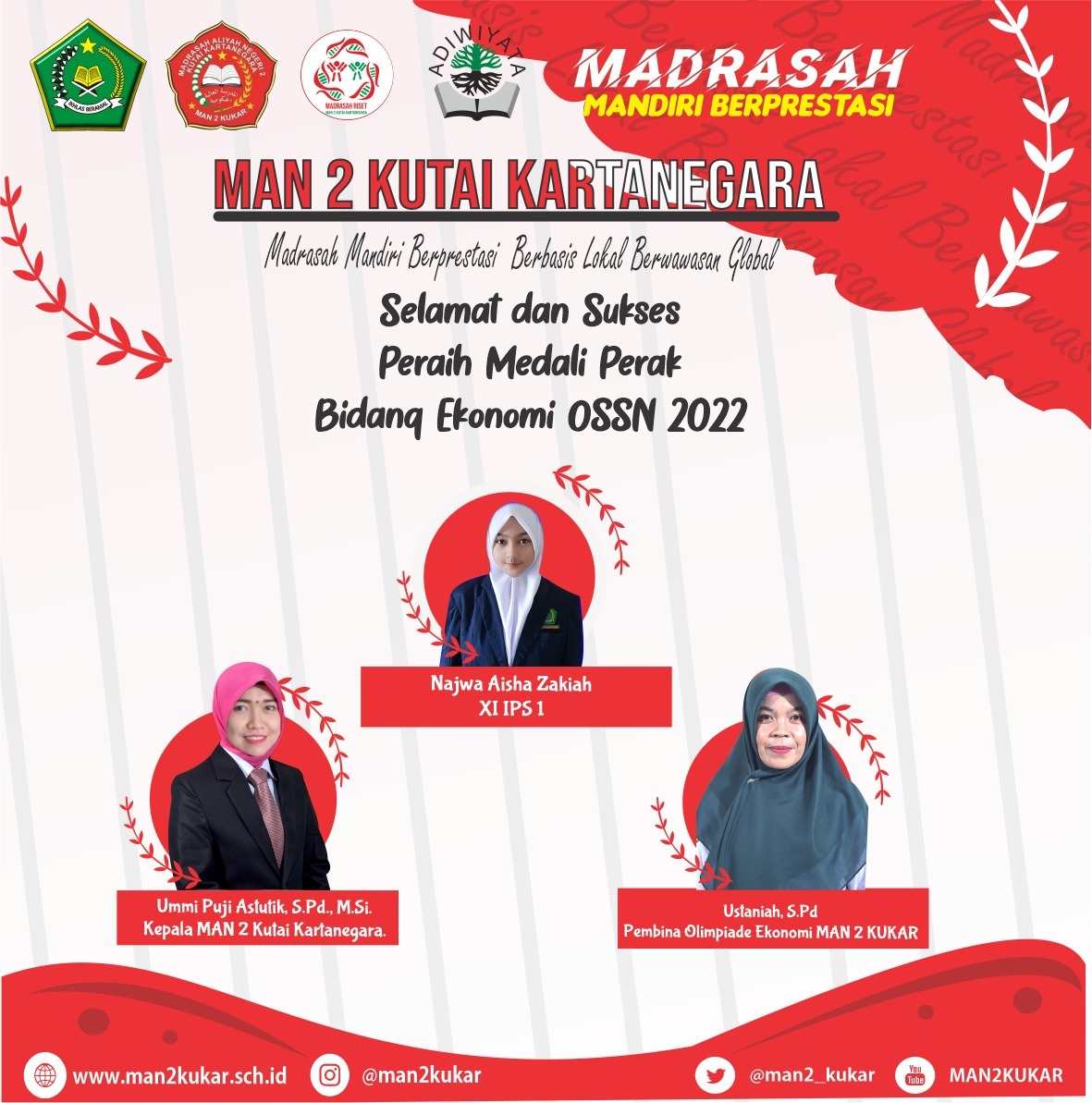 Siswa MAN 2 Kukar Raih Medali Perak Bidang Ekonomi OSSN Tahun 2022